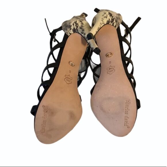 Charles David Black Leather Sandal - Picture 8 of 15